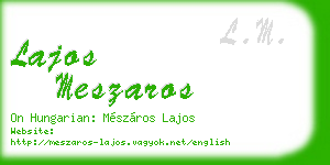lajos meszaros business card