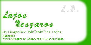 lajos meszaros business card